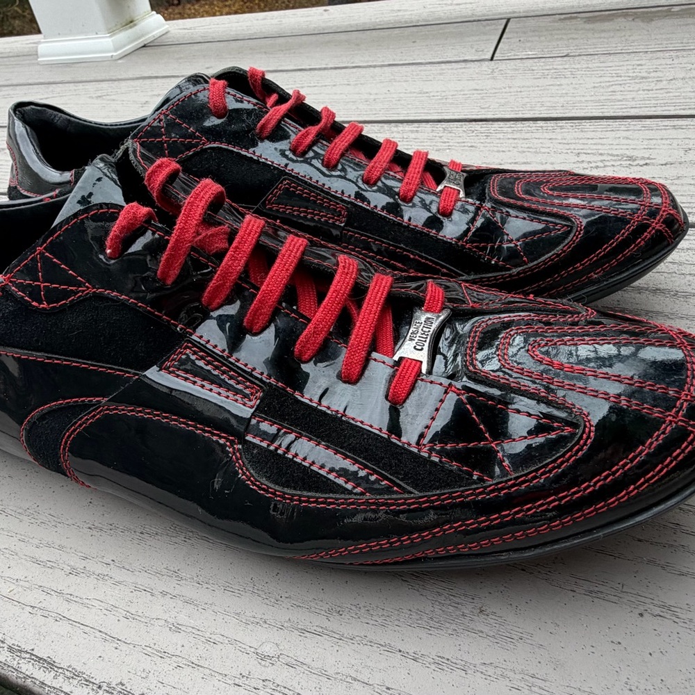 Versace Collection Black Red Sneakers
Men’s Size 11 US / 44 EU – Model VS 081 - Picture 2 of 12